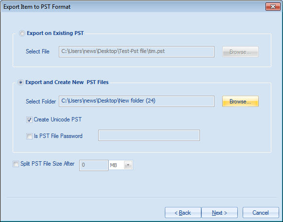 screenshot of Exchange EDB Recovery